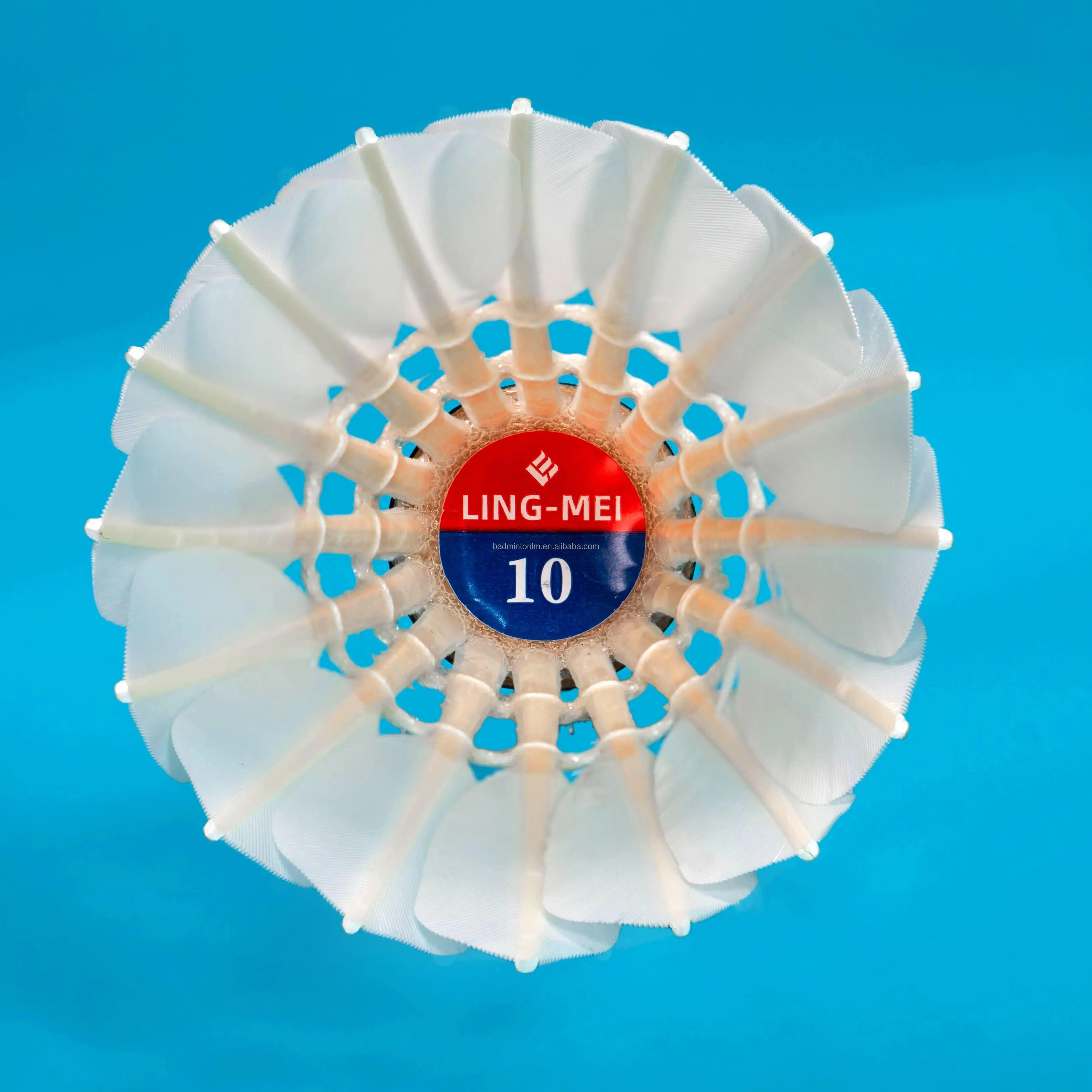 Best Most Durable Head 12-piece Chinese Air Goose feather Badminton LINGMEI-10 Professional Training Tournament Shuttlecock