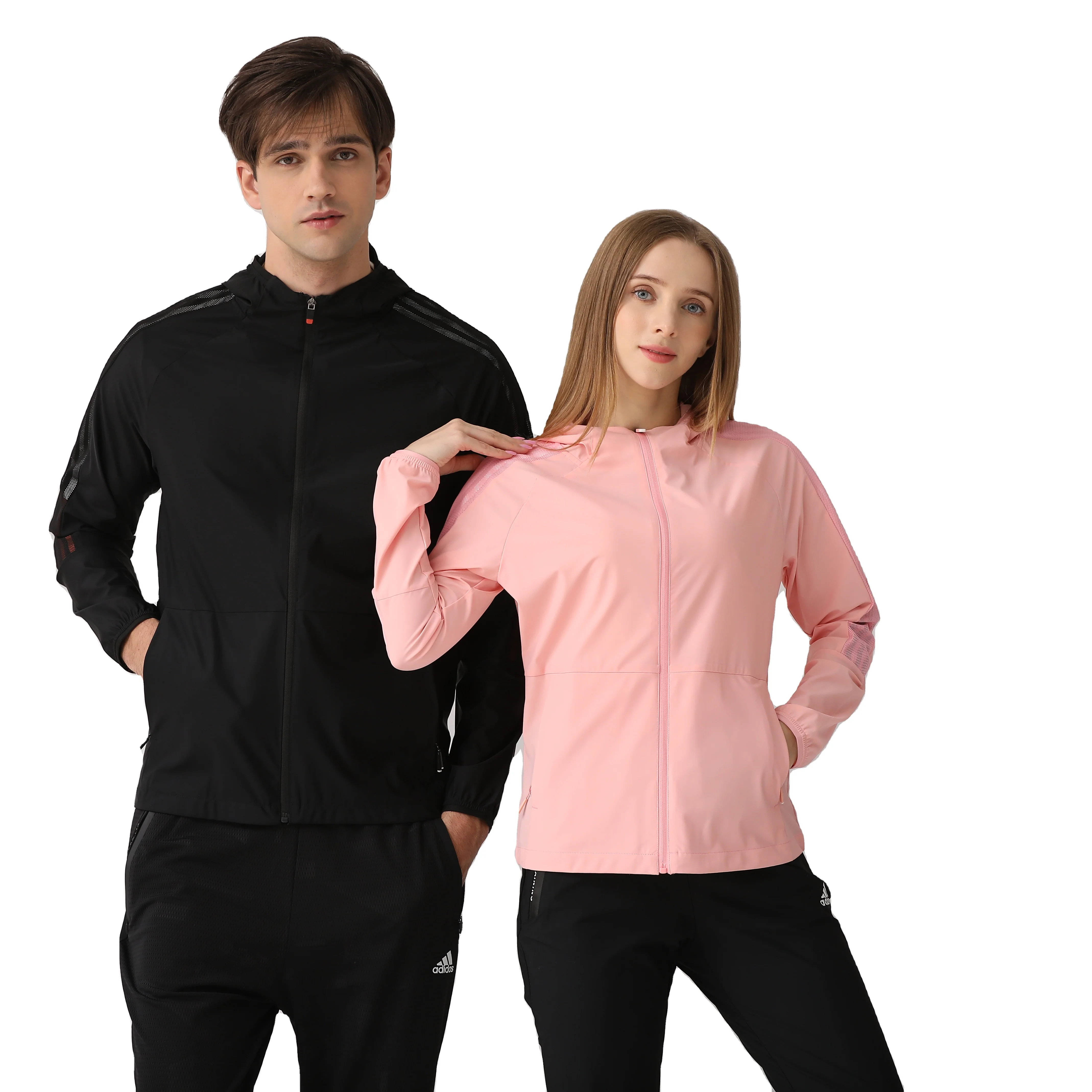 
Unisex Summer thin four-sided stretch high quality breathable comfortable running sports travel couple jacke rash guard 