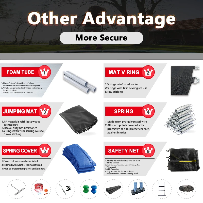 Professional Household Adult Children Elastic Outdoor 12ft 13ft 14ft 15ft Round Big Bounce Jumping Bed garden Trampoline