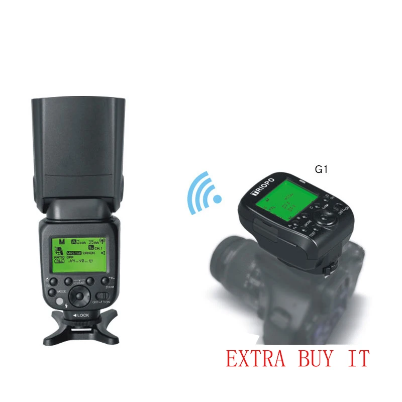 TRIOPO photography camera high power recharchable flash speedlite light for Canon flash light