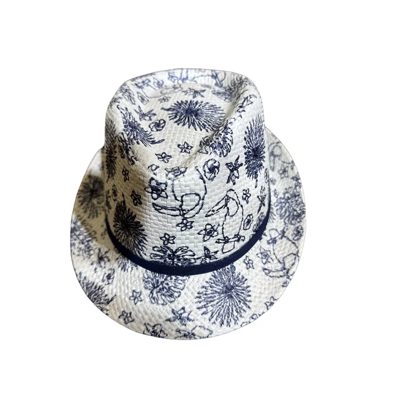 raffia Straw bucket hat with laceTravel Outdoor beach straw sun hats for women summer straw