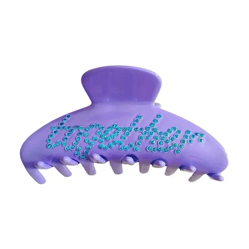 Womens New Cellulose Acetate Printed Hair Clips Diamond Custom Letter Hair Accessories For Women