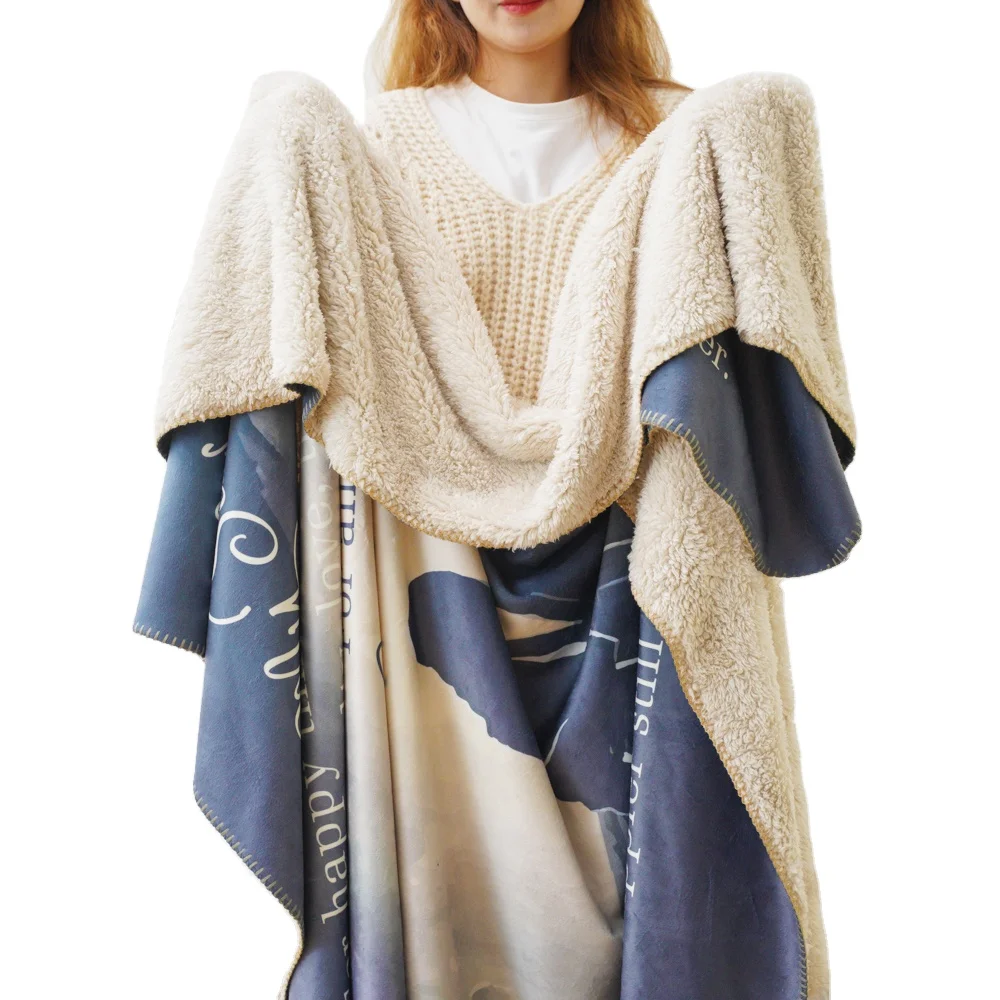 Бесплатный образец супермягкое белое Флисовое одеяло из микрофибры на заказ получает пустое детское с сублимационной печатью