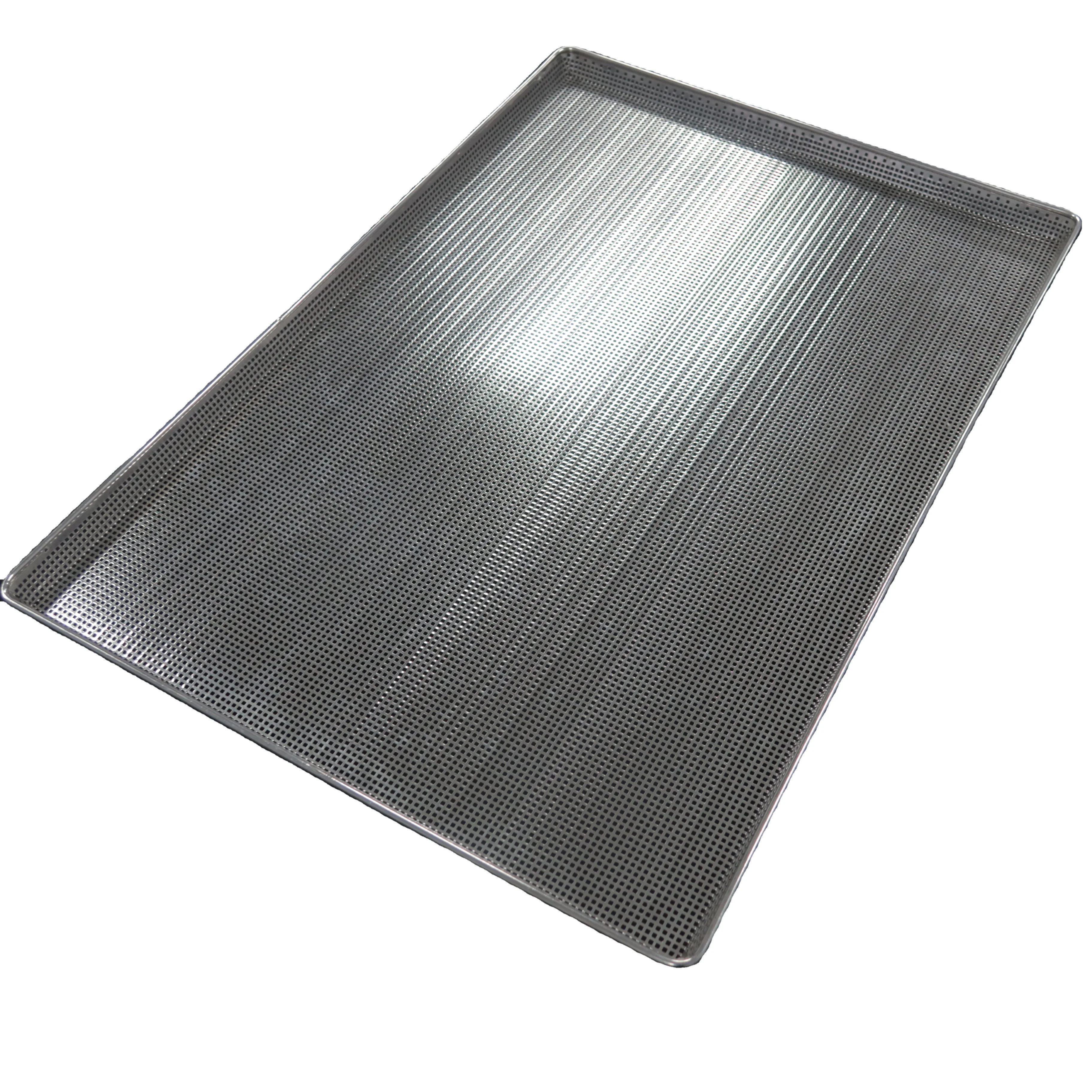 Custom Made 600*800mm Extra Large Size Rimmed Perforated Aluminum Stainless Steel Bread Cookie Bakery Oven Baking Tray