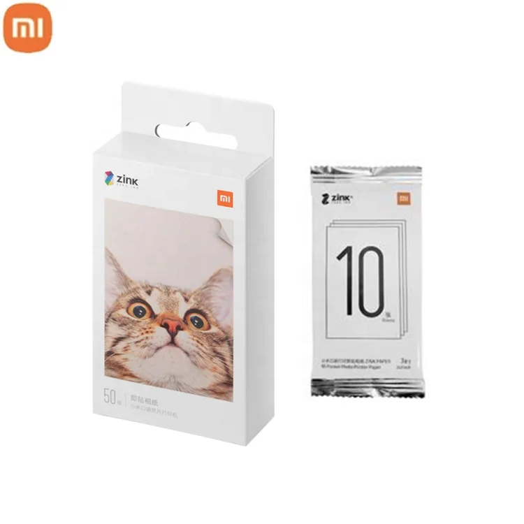 Оригинальный Xiaomi самоклеящаяся фотопринтом 10/50/100 листов 3-дюймовая пленка для мини Карманный фотопринтер цинкованные карман бумага