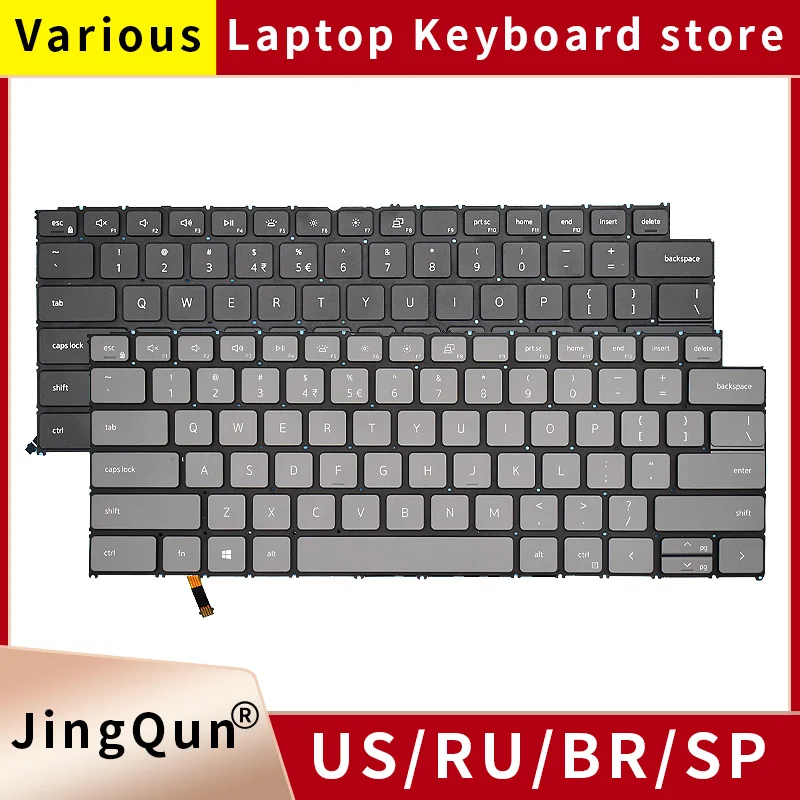 New Original US Russian Backlit For Dell Latitude 3320 3420 Vostro 13 5310 5320 14 5410 5415 5418 Keyboard 0RTJFR