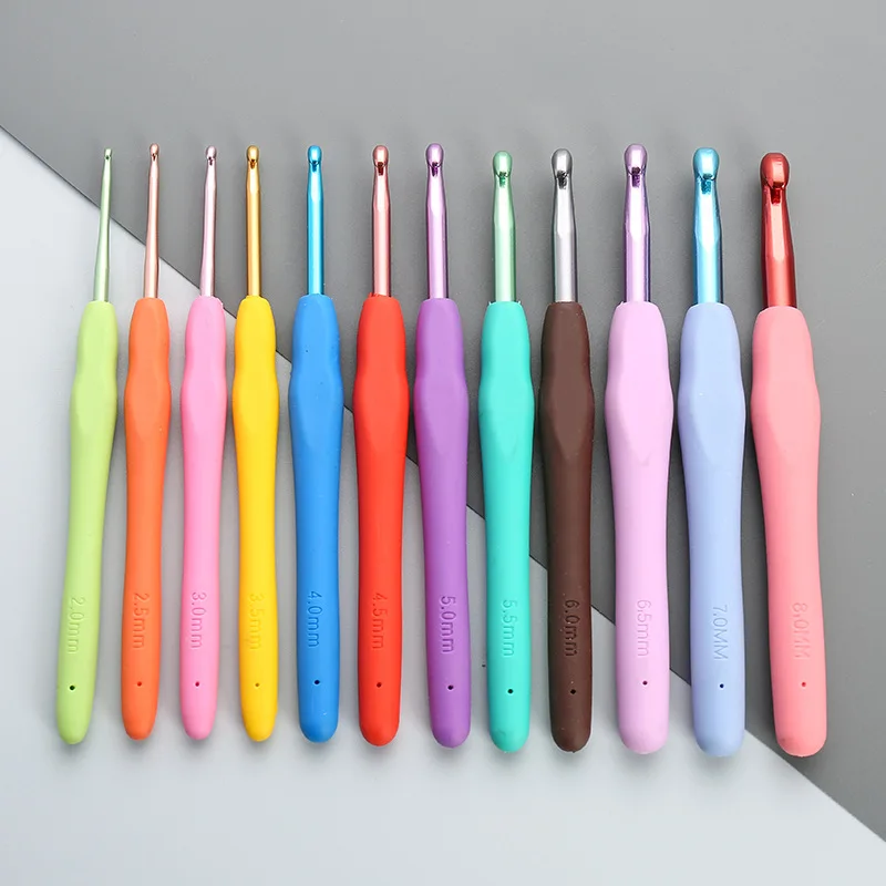 New Style TRP Aluminum Colorful Crochet for Knitting and Accessories Multicolor Knitting Needles Crochet Hook Set
