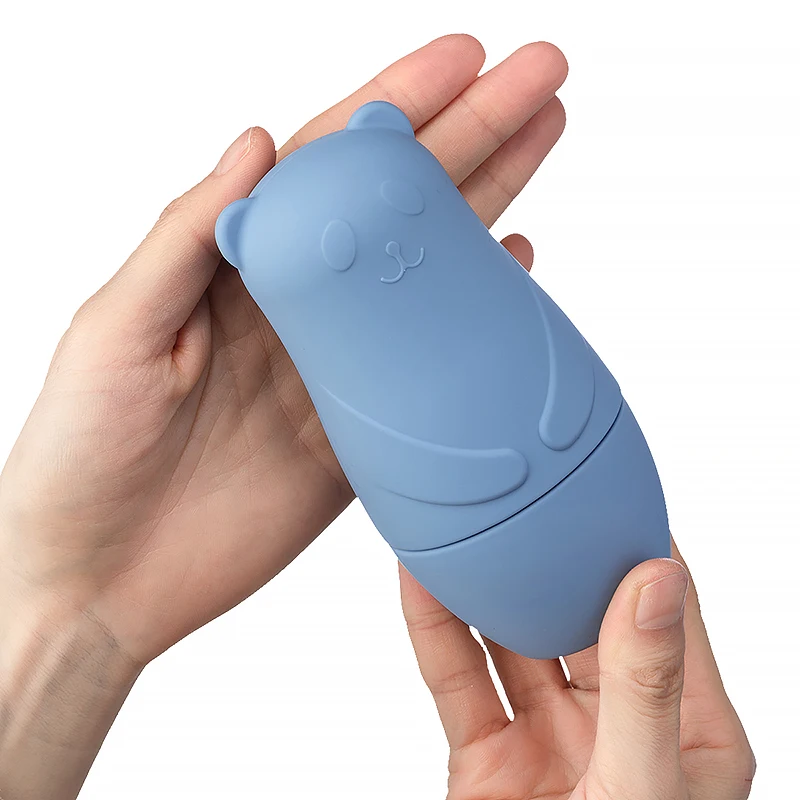 Hot Panda Bear Bunny Bpa Free Silicone Teether Baby Nesting Toy Russian Nesting  Matryoshka Doll Set Silicone Stacking Toy