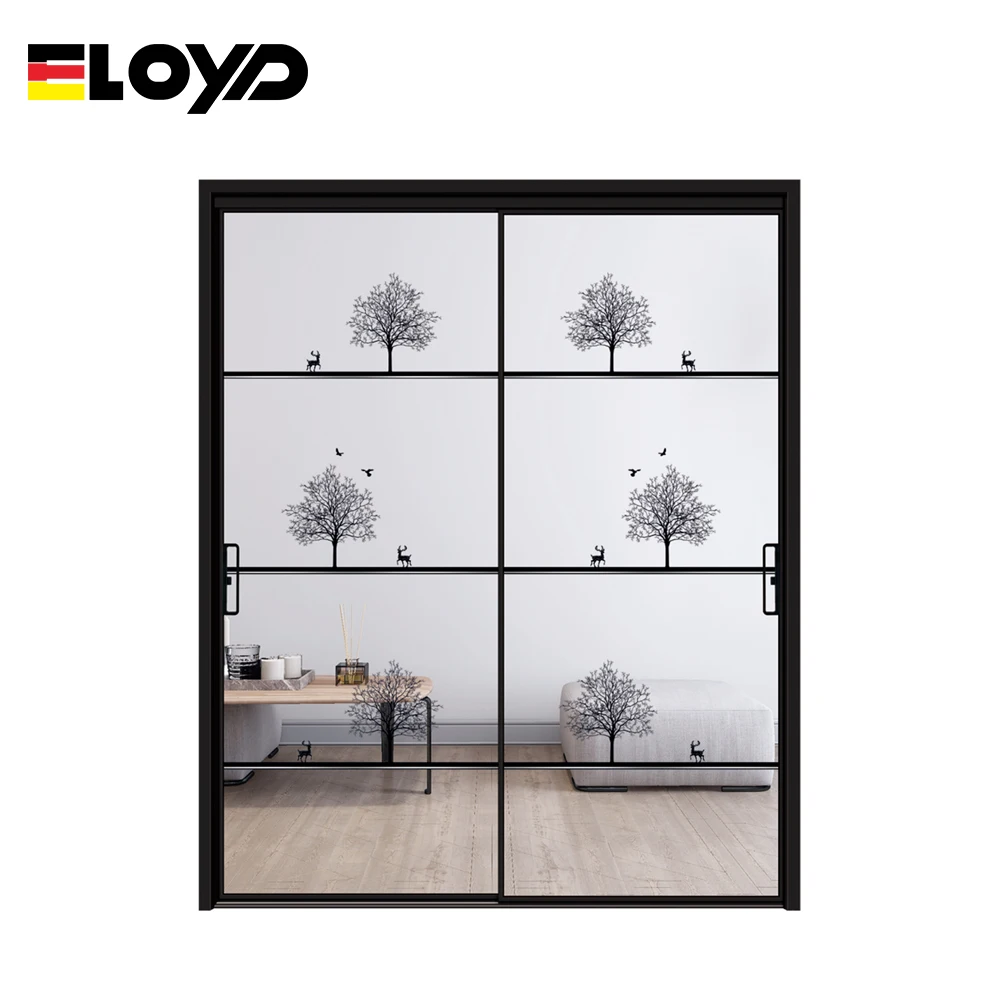 Eloyd Modern multitrack  Large Glass Aluminum Sliding Doors Commercial garage sliding door