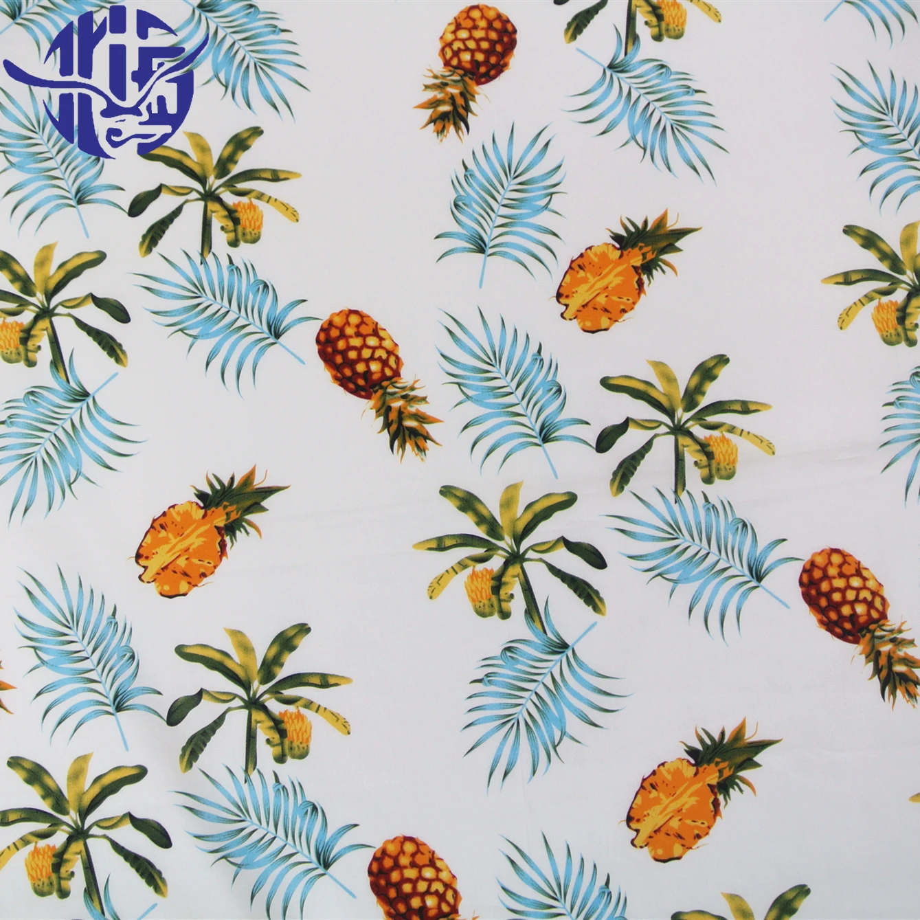 Осотп сертифицированные ананас тропическим принтом 100% органический хлопок поплин ткани для детской одежды