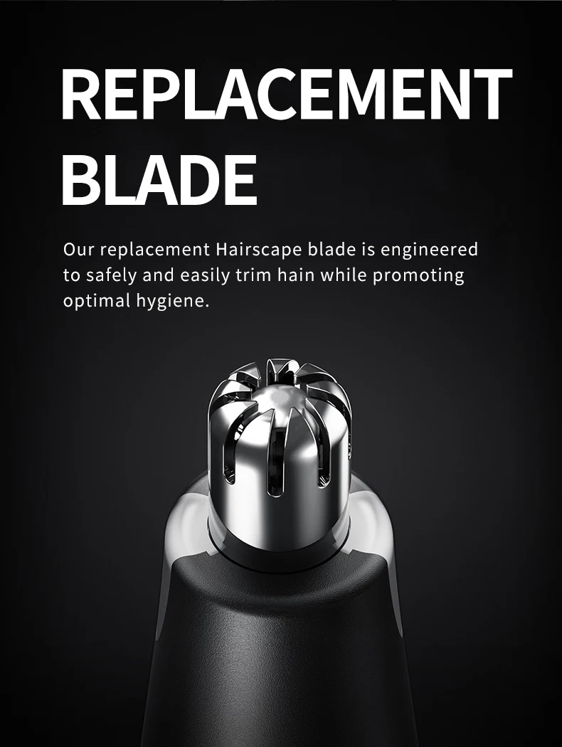 Новинка 2022, электрический триммер для волос в ушах и носу, серый перезаряжаемый триммер для волос в носу