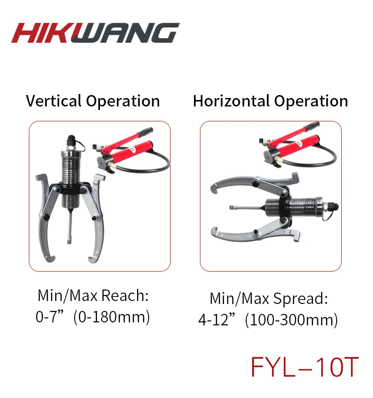FYL-10T 10ton Split-Unit Hydraulic Gear Puller bear wheel puller Flywheel Pulley Removal Tool