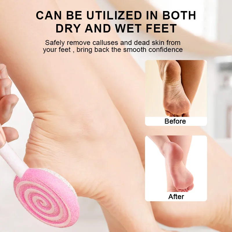 Wholesale Pumice Stone Foot Files Colorful Lollipop Shape Double Side Colossal Rasp Callus Remover Pedicure Feet Rubbing Tool