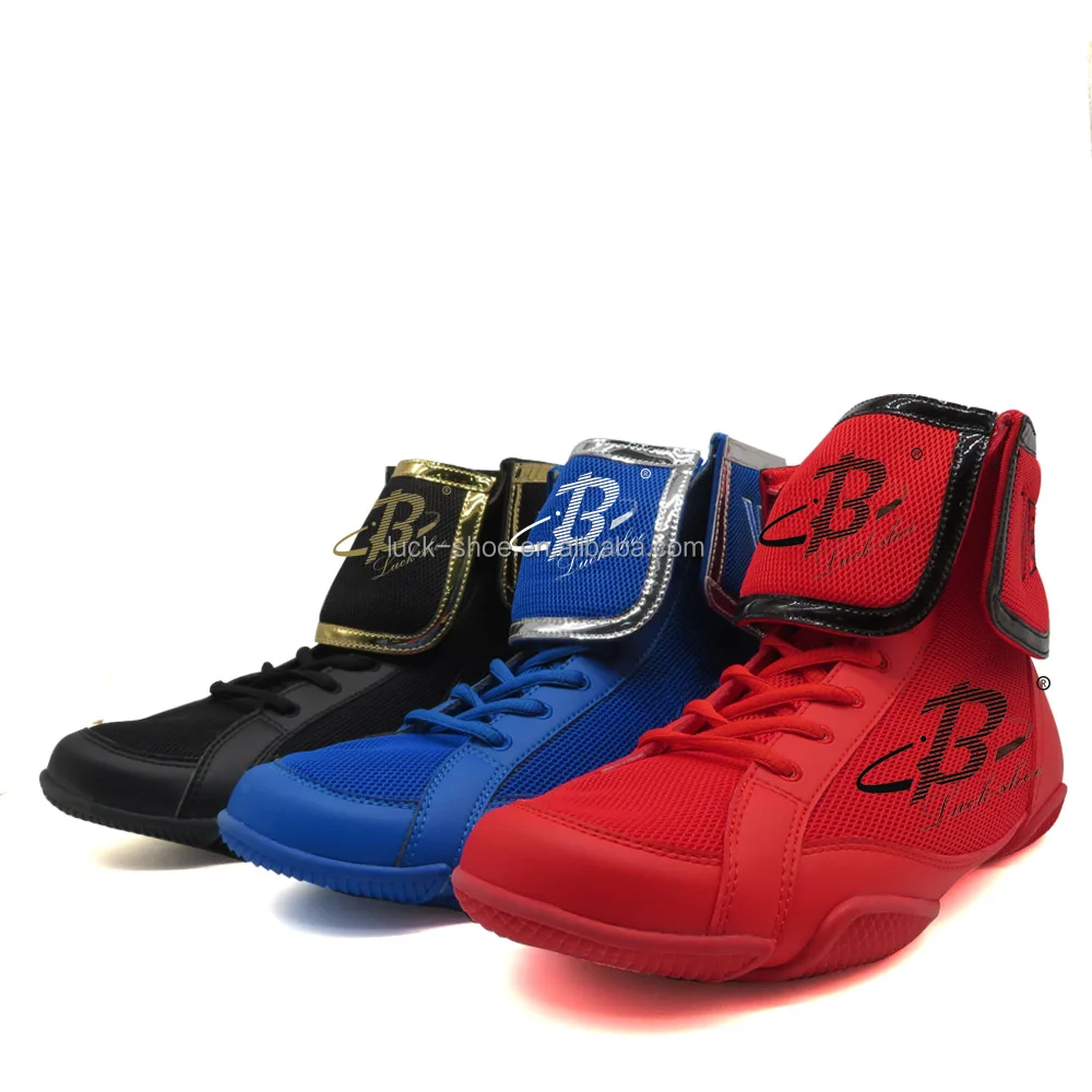 China factory wholesale cheap price customize box training shoe Boxing wrestling boots anti slip breathable gym sport sneakers
