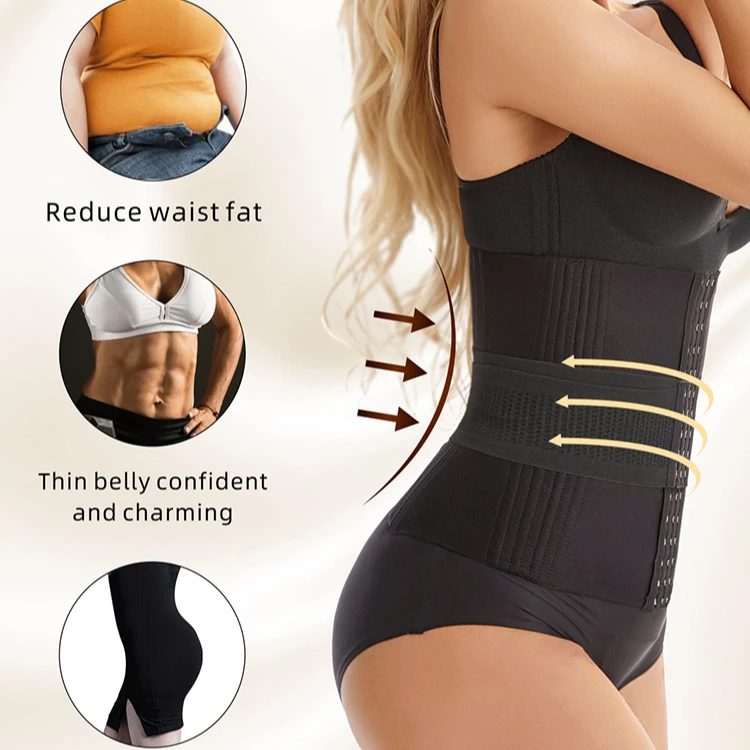 Fast Custom Label Body Sculpting 16 Steel Reinforced Belly Wrap Waist Trainer