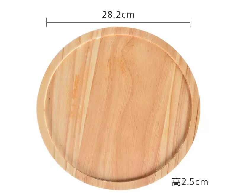 Diyue Stock Rubber Wood Spice Rack Acacia Wood Lazy Susan Wooden Kitchen Turntable Storage Food Bin Container 10 Inch Cake Plate