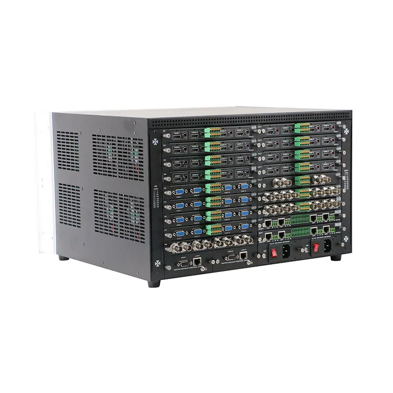WEB/RS232 APP control 1080P/4K30/4K60 4x4/8x8/36x36 HDI/3GSDI/DVI/VGA/YPBPR/CVBS/HD-Base video processor Matrix Switcher