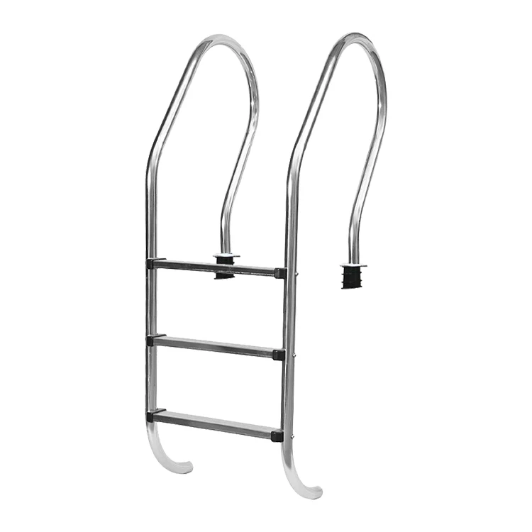 Moving outside 3 step stainless steel swimming pool ladder steps