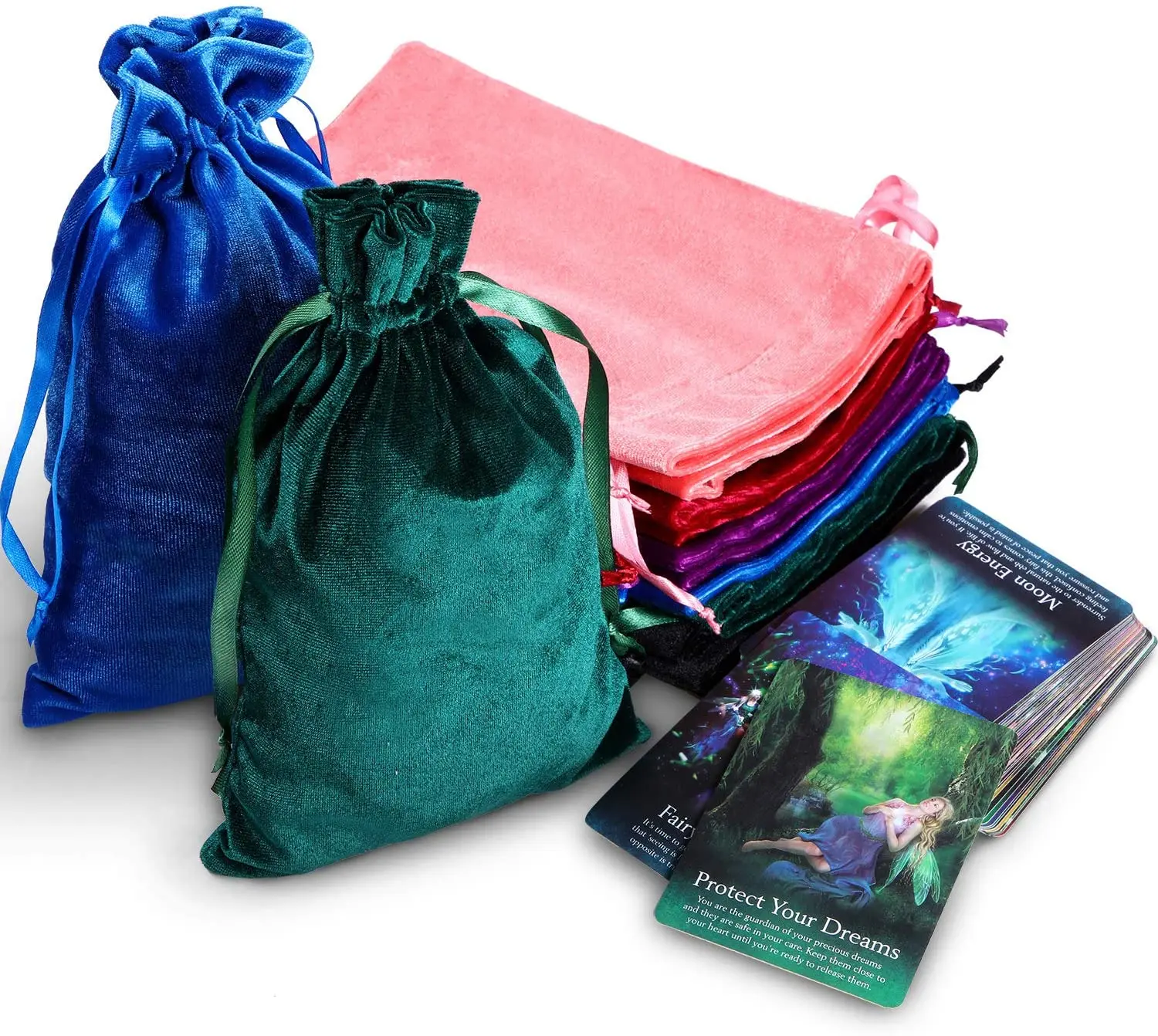 Luxury Velvet Bag Wholesale Custom Jewelry Tarot Paper Velvet Drawstring Pouch