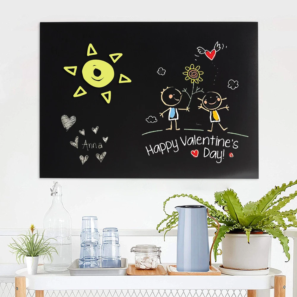 Custom self-adhesive Erasable Wall Black board Magnet Blackboard Stickers Magnetic Soft self adhesive Chalkboard
