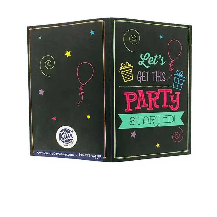 Hot sale cheap handmade happy birthday greeting card set with lights