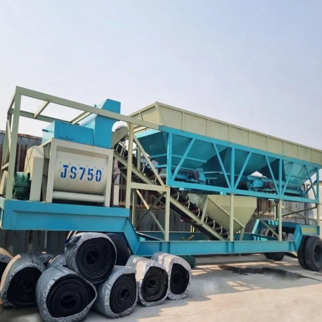 JZC1000 Integrated Portable Concrete Mobile Mixing Station Cement Mortar Mixer