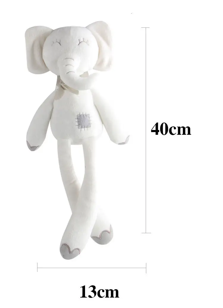 Hot Selling Soft Stuffed Plush Elephant Doll Stuffed Animal Toy Lovely White Long-legged Elephant Plush Toy For Baby