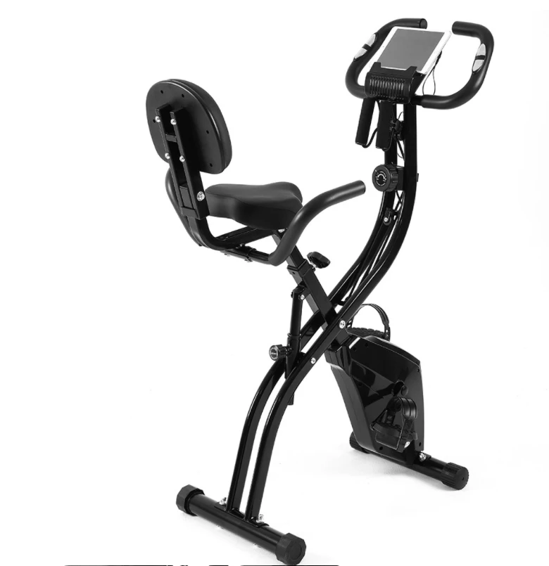 Promotional customized foldable magnetic upright exercise bike with tablet stand fitness indoor exercise bike X-bike