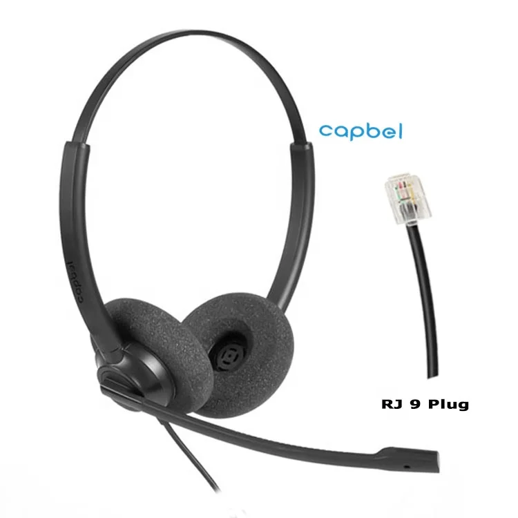 Comfortable Wearing Double Ears Call Center Headset Wired Headphone Upgraded Active Noise Cancelling for Business Communication