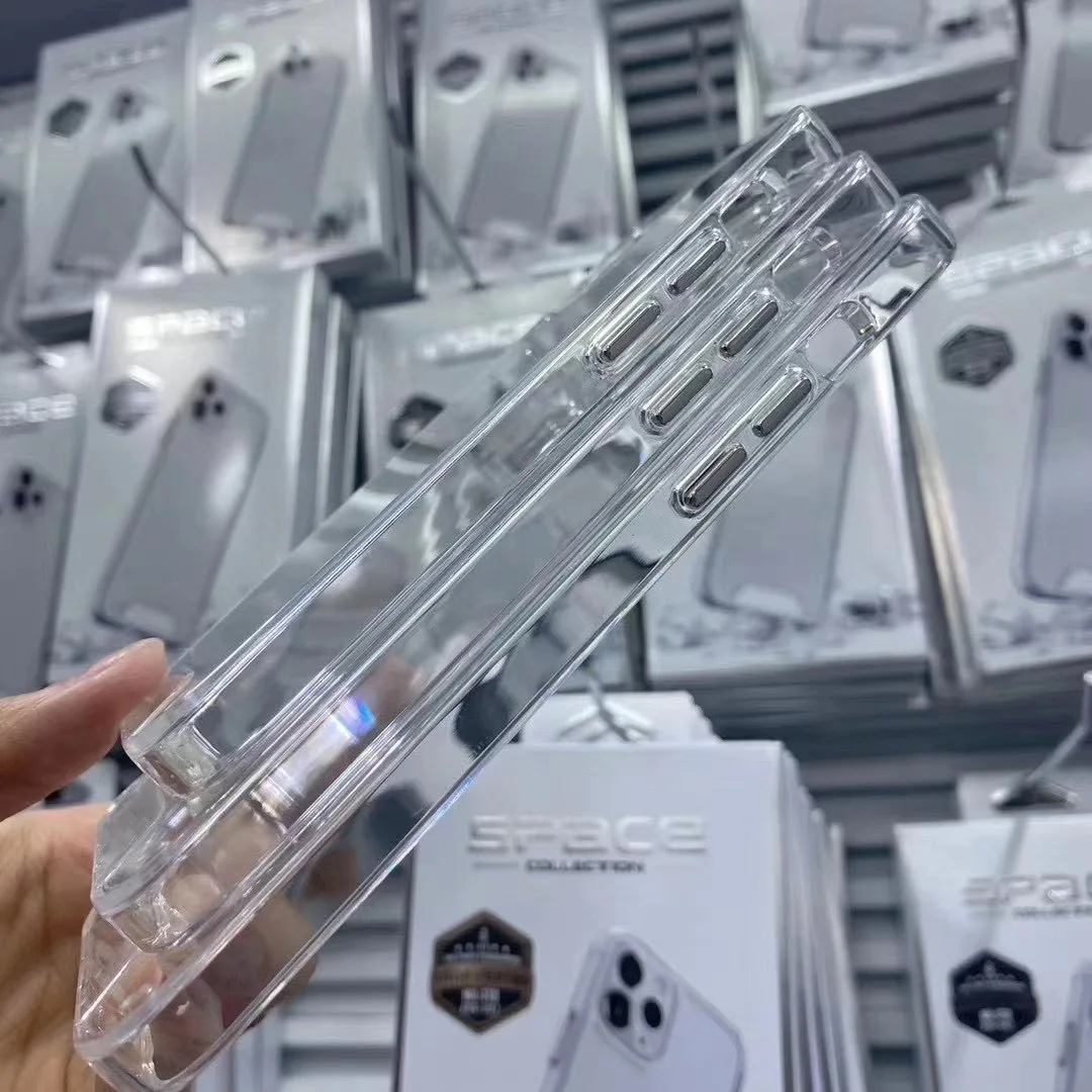  For iPhone 12 11 Pro Max Drop-resistant Transparent Phone Space Case Mobile Clear Back