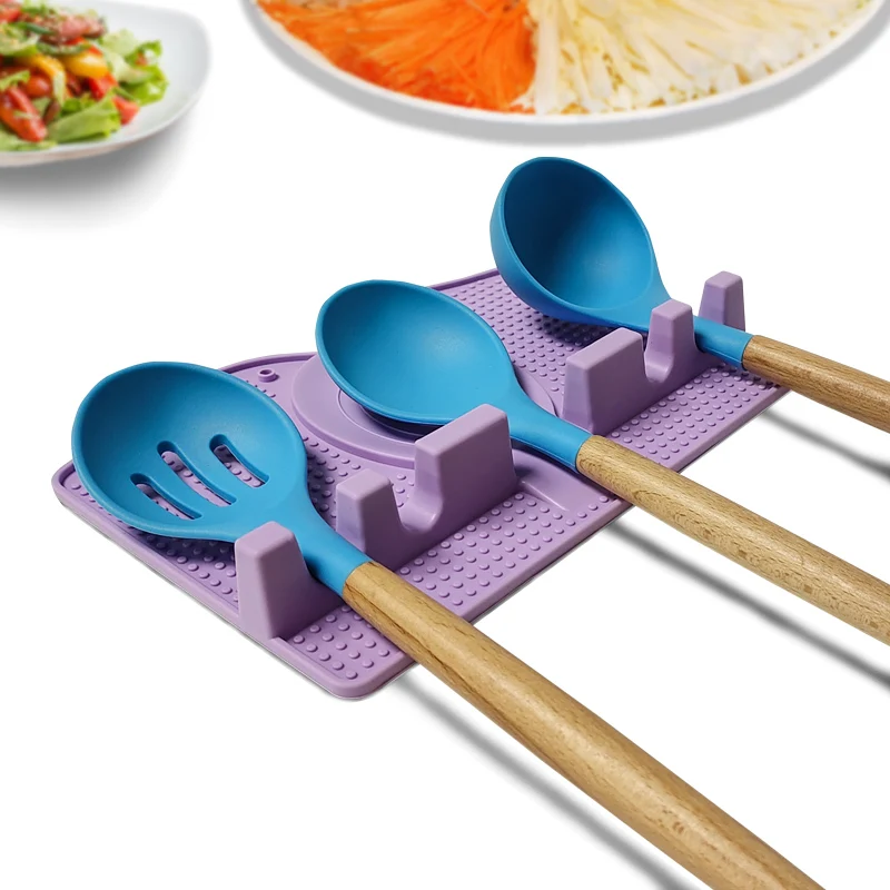 Силиконовый коврик для кухонных инструментов устойчивый к