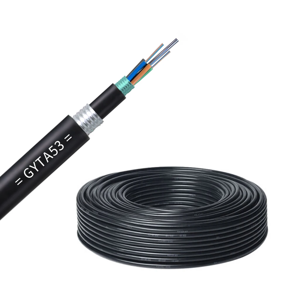 fibra optica 2 4 6 8 24 32 48 84 96 144 288 cores Armoured Optical Fiber Cable GYTA Gyts GYTA53 GYTS53 GYXTW Fiber Cable