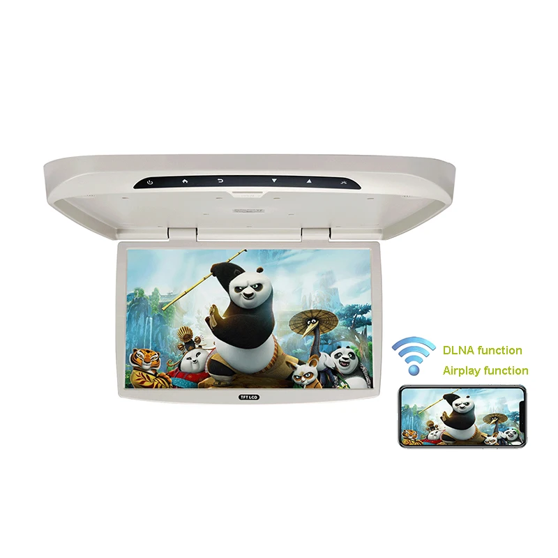 ISO factory 1920*1080 IPS screen  android flip down monitor roof car tv monitors