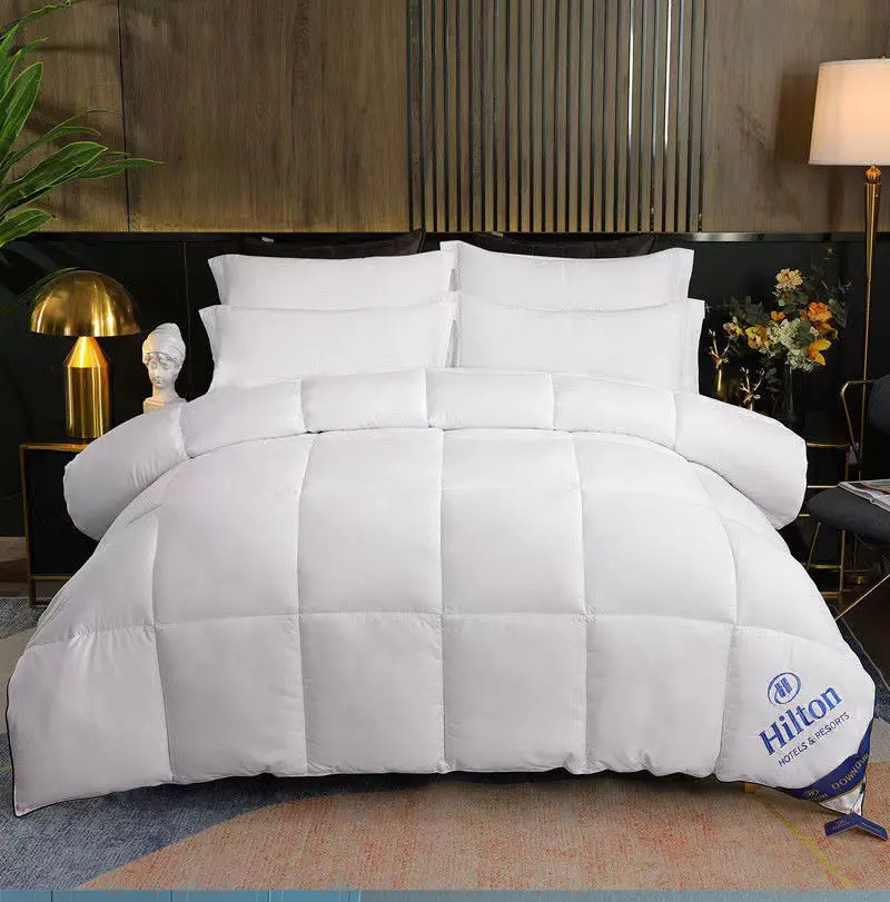 Hotel Luxury bedding cotton Hilton duvet quilt comforter custom logo Queen King