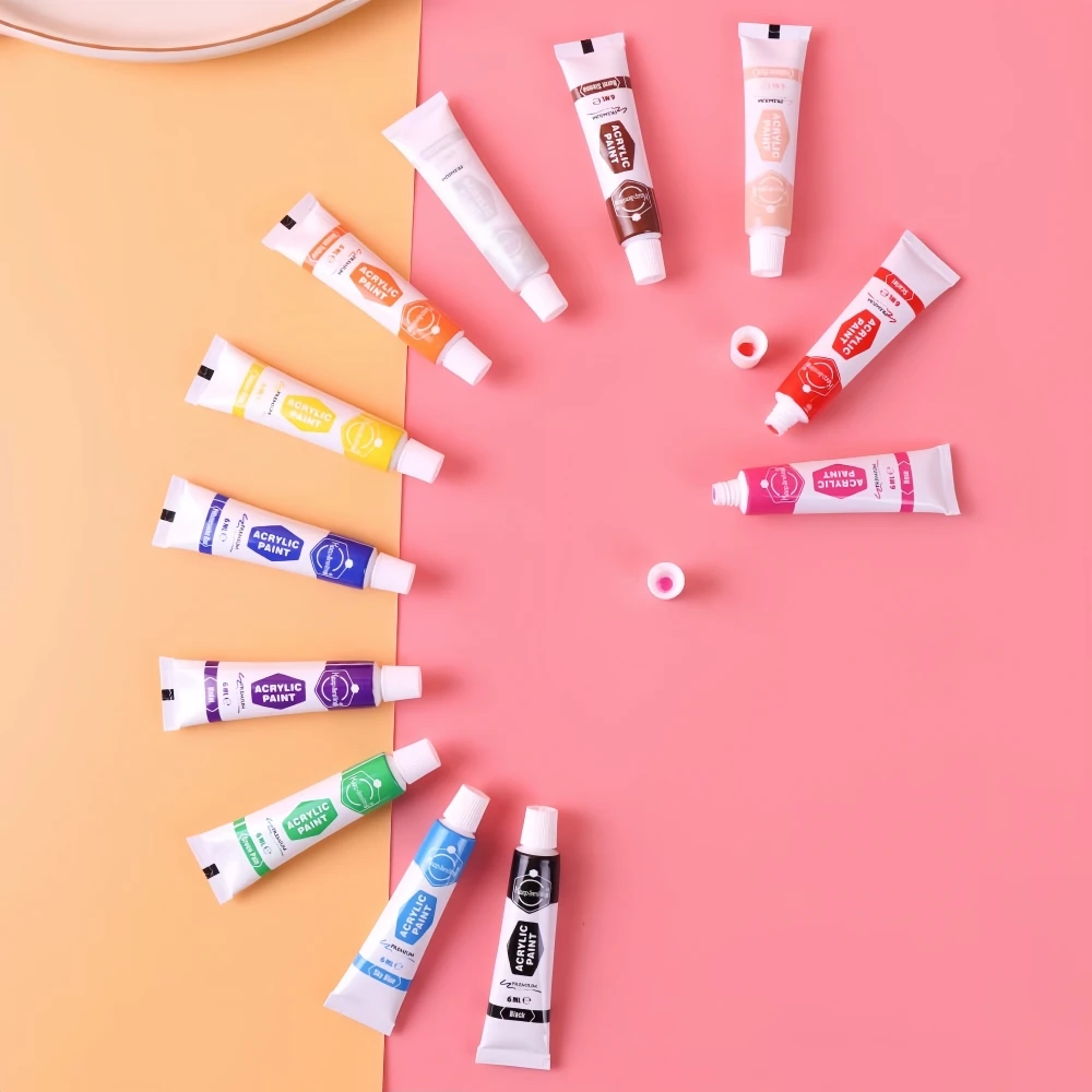 Keep Smiling Professional Non Toxic 12 Colors Artist Acrylic Paint Set for Student Painting