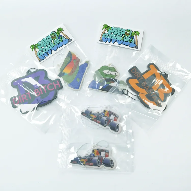 Make your own design car air freshener hanging long lasting smells paper air freshener with custom card package