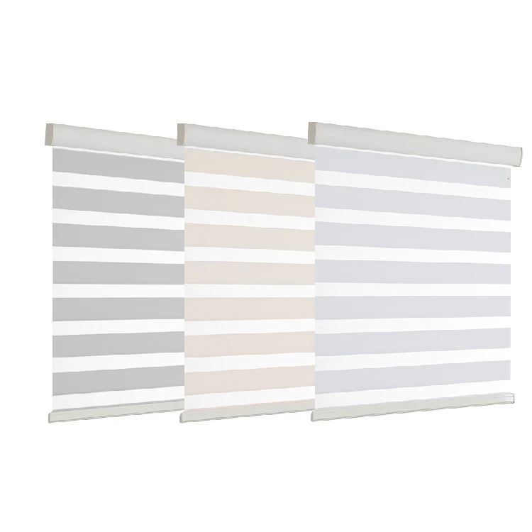 zebra shade double layer blackout roller Electric motorized remote APP WIFI control smart Zebra Blinds