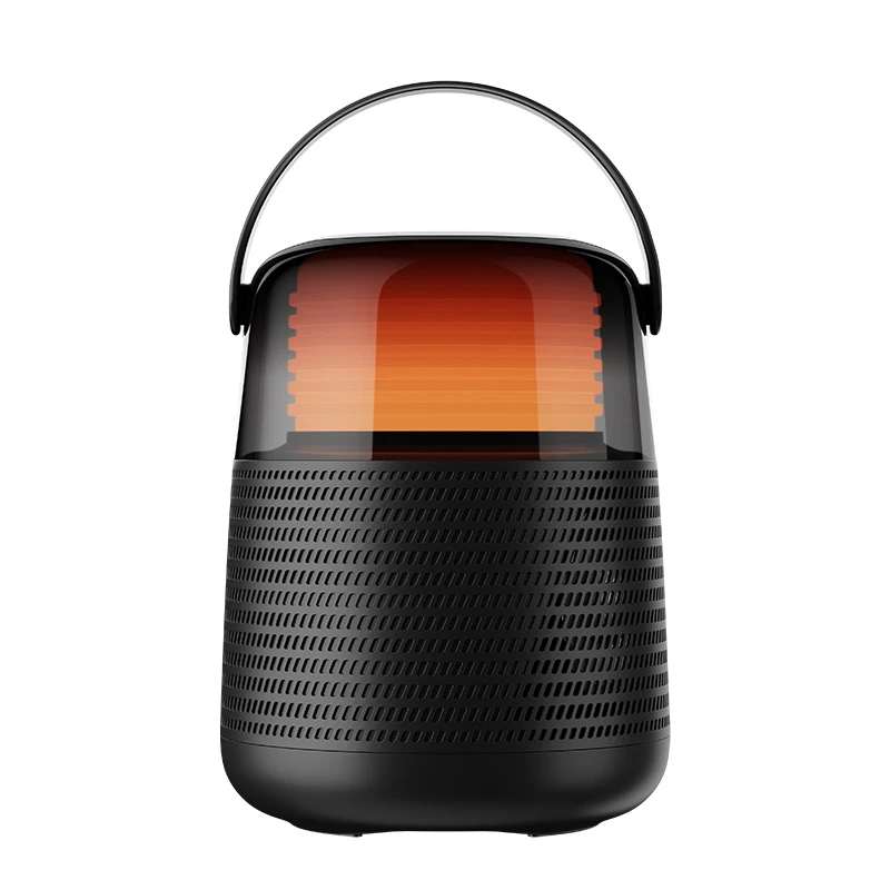 QERE HF55 Mini Portable Wireless Speaker Outdoor Subwoofer With Led Flashing Colorful Metal Bass Speaker