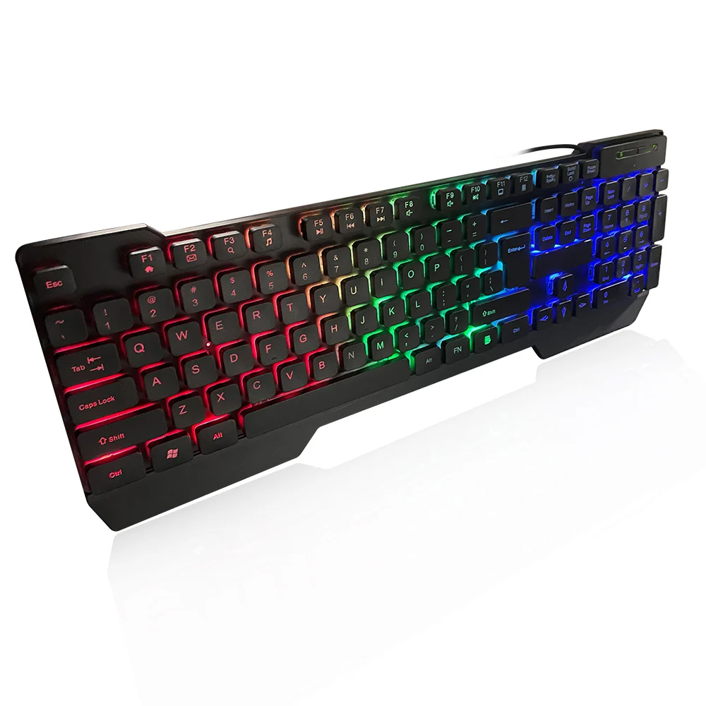 
RGB Backlight USB Gaming Keyboard Computer PC Games 104/105 Keycaps Gaming Keyboard 