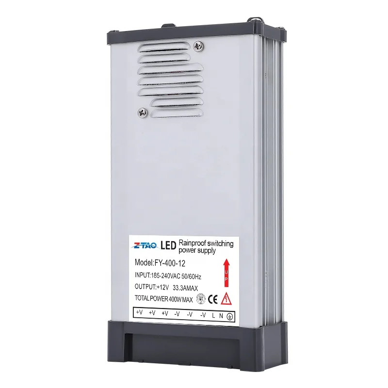 IP 55 Rainproof Power Supply FY-400-24  400w Smps Ac to Dc12v 24v 400w Outdoor power adapters Led strip light Power Supply