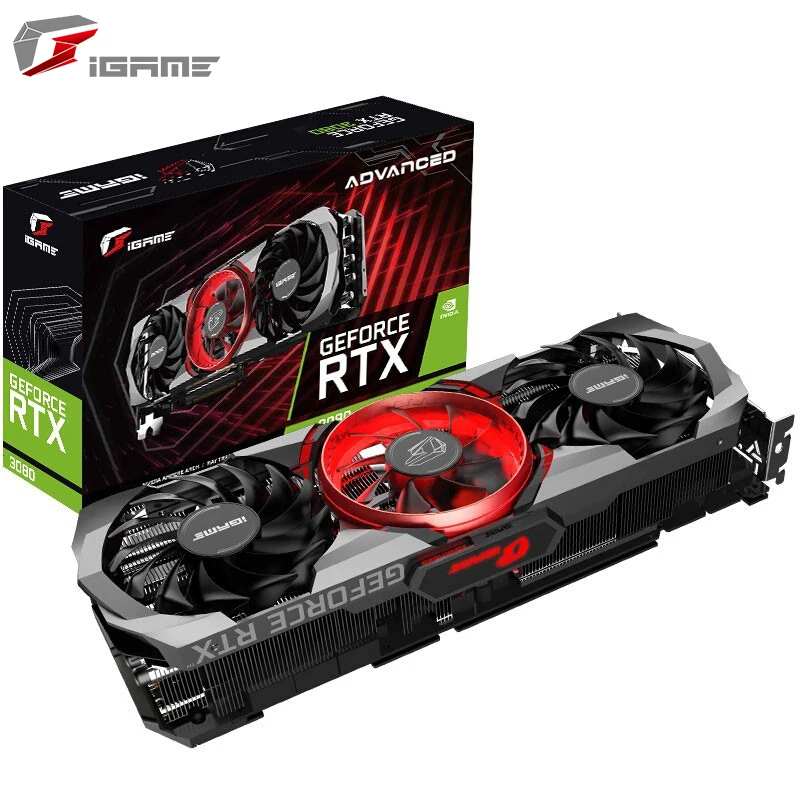 Разгоняемая игровая видеокарта iGame RTX3080 AD OC 10G 30 series, игровая видеокарта RTX3080 AD OC LHR 10G