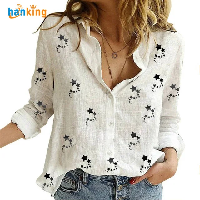 Leisure White Yellow Shirts Button Lapel Cardigan Top Lady Loose Long Sleeve Oversized Shirt Womens Blouses Casual Tunic Blouses
