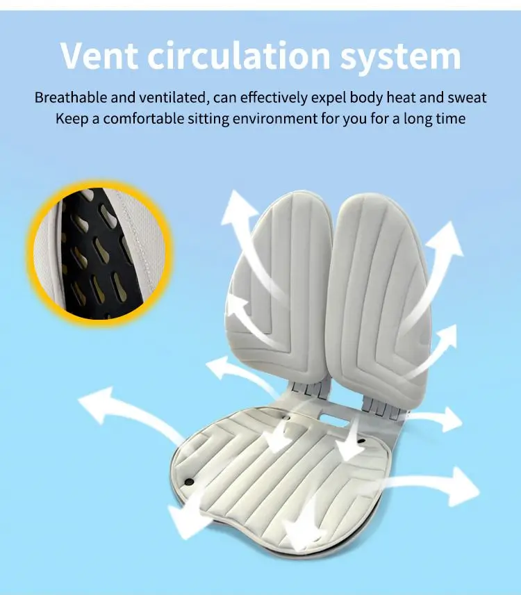 Massage memory foam ergonomic back seat pillow adjustable support lumbar pillows & seat cushions for gaming chair