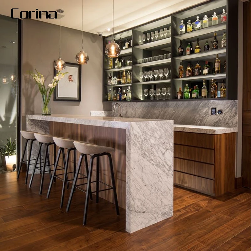 Western style bar counters design High class relax life style wine storage mini bar cabinet home bar counter (62482217459)