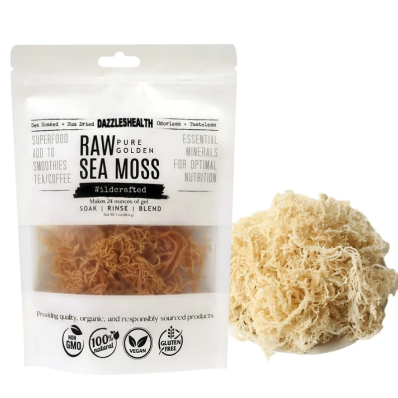 Healthy Raw Wildcrafted Organic Pure Gold Bulk Private Label Dried Irish Sea Moss