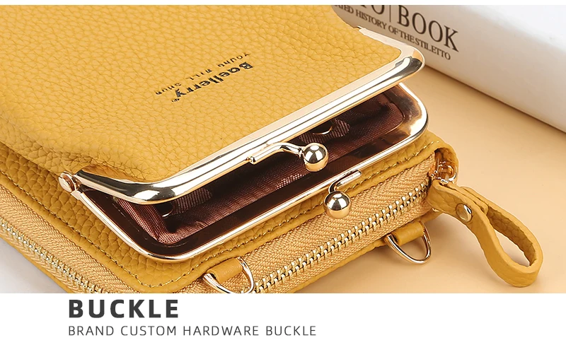 Baellerry crossbody shoulder bag custom leather bags Long Coin Purse wallet carteras mujeres