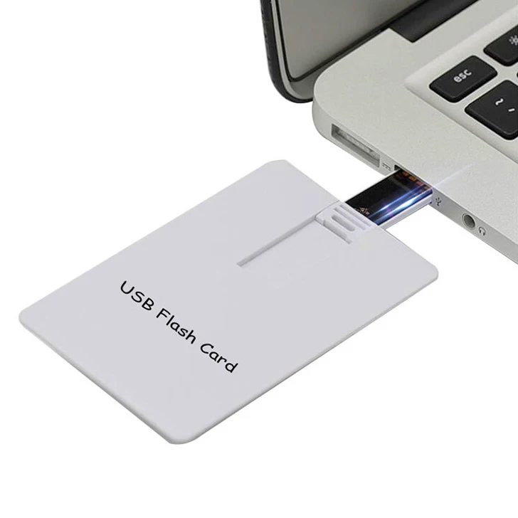 16GB Credit Card USB Flash Drive 8GB Plastic Pendrive Business Card USB 2.0 Full Color Printing Popular Gift Advertising