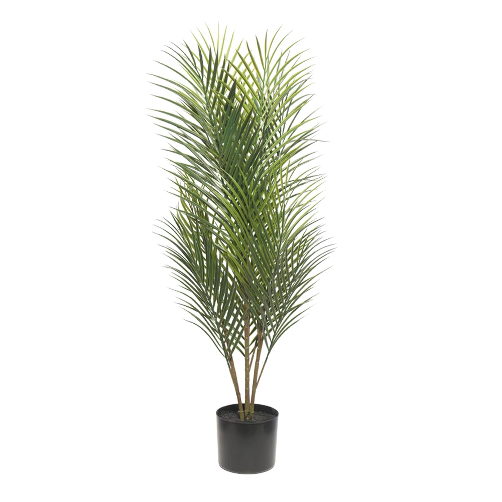 Artificial Mini Plastic Plant Potted Hawaii Palm Tree for Indoor Decoration Green Plant Bonsai Ornamental Decoration