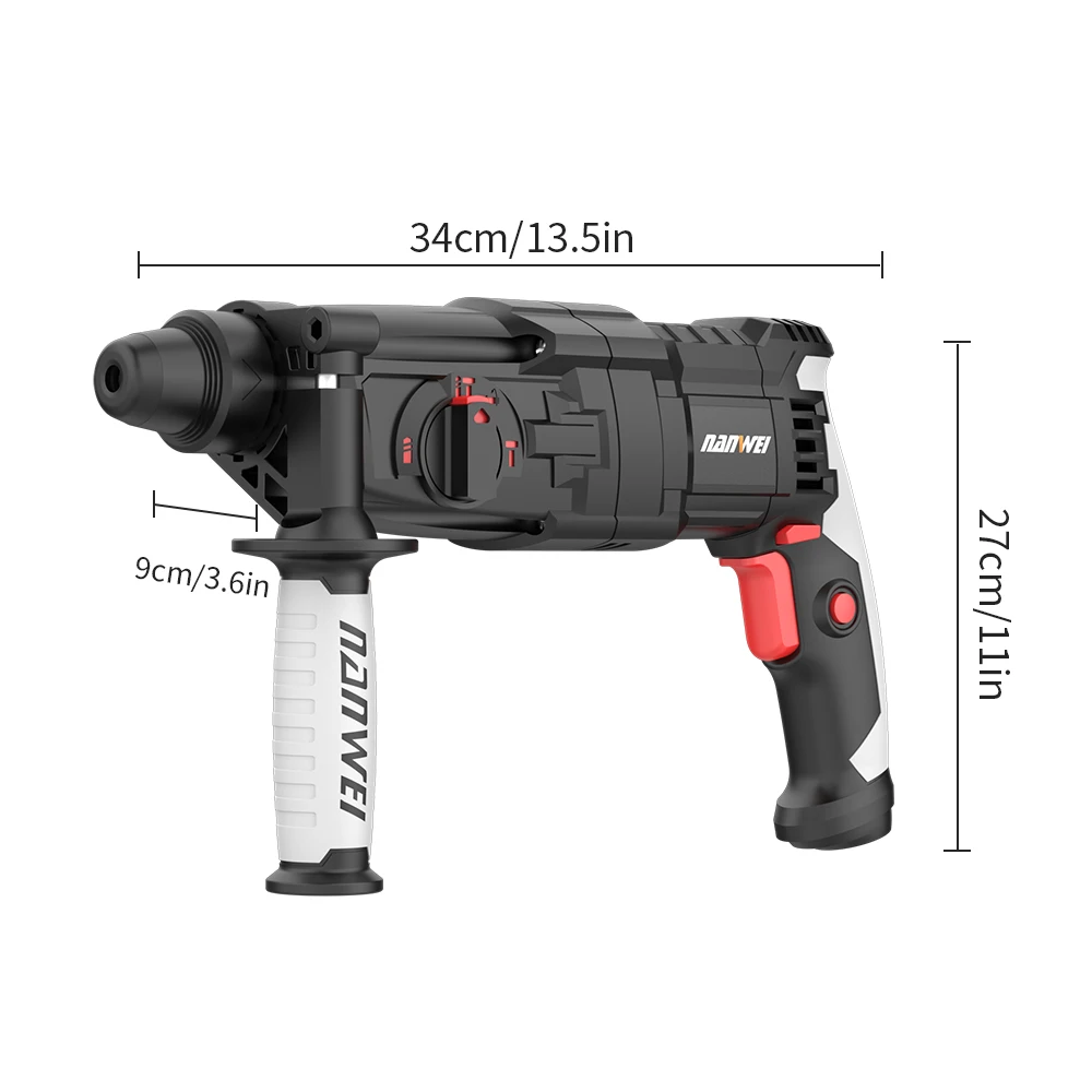 NANWEI Factory Price Electric Hammer Drill For Concrete Wood Drilling 800W Impact Drill Set