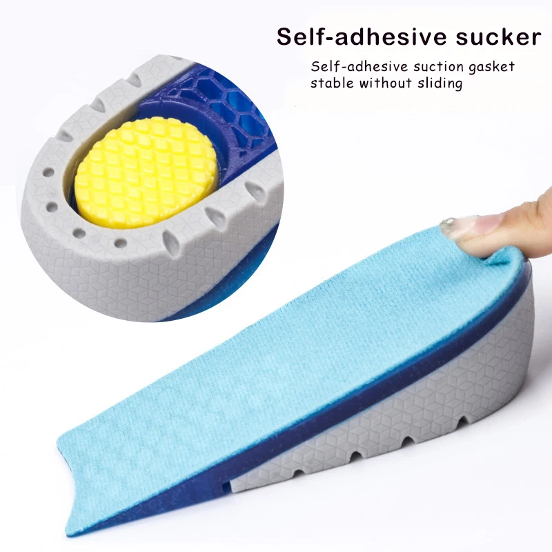 YEBEI  factory height increase invisible  perspirant absorbable silicone deodorant heel half a yard heel pad insole